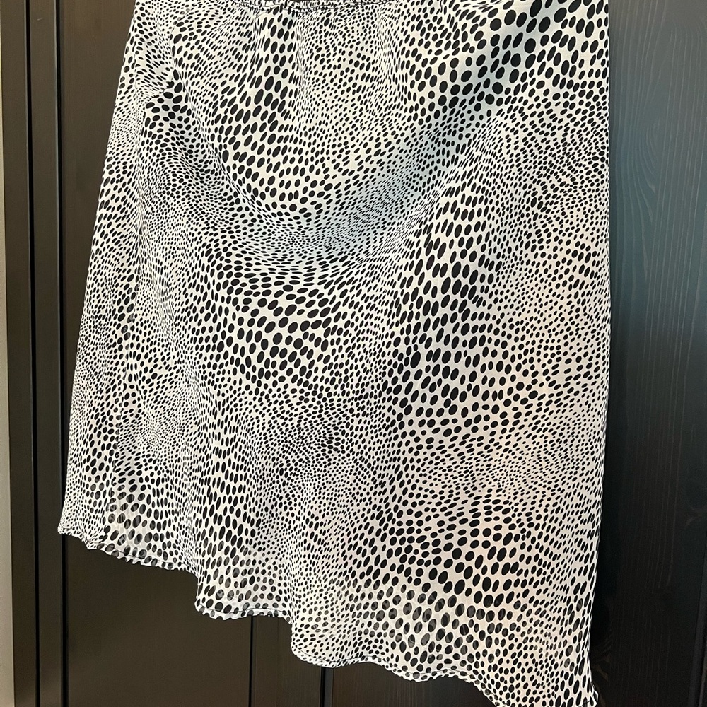 Black and White Polka Dot Skirt